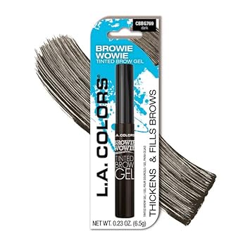 LA Colors Browie Wowie Tinted Brow Gel, Dark, Thickens and Fills Brows, 0.23