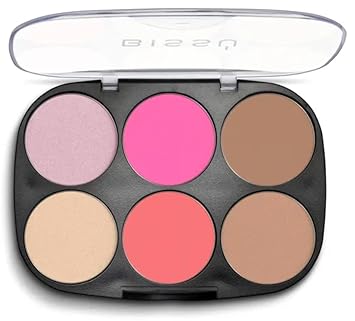 Bissú 6 colors Makeup Palette (4grms each color) includes 2 highlighters, 2 Bronzers, 2 Blushes (La Chida)