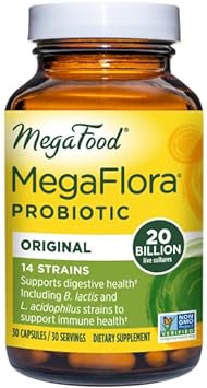 MegaFood MegaFlora Probiotic - Probiotics for Women & Men -
