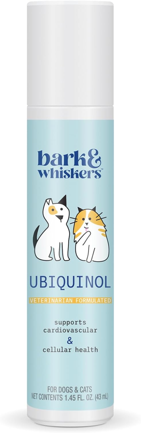 Bark & Whiskers Ubiquinol Liquid Pump, for Dogs and Cats, 1.45 Fl. Oz. (43 mL), Supports Cardiovascular and Cellular Hea