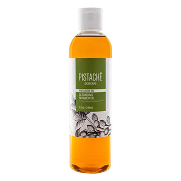 Pistaché Skincare Pistachio Oil Cleansing Shower Oil (Oil to Foam Formula) + Moisturizing and Nourishes + Softening + Vitamin E + Antioxidant Protection, 8.1
