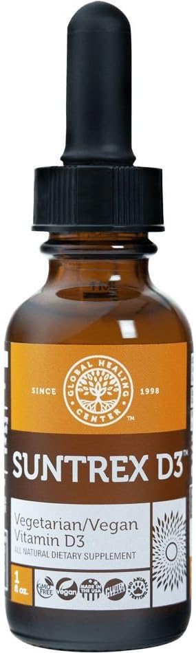 Global Healing Usda Organic Vitamin D3 5000Iu Liquid Supplement Drops