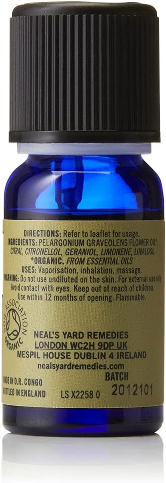 Neal?s Yard Remedies | Geranium Organic Essential Oil For Balancing Bo50 Grams