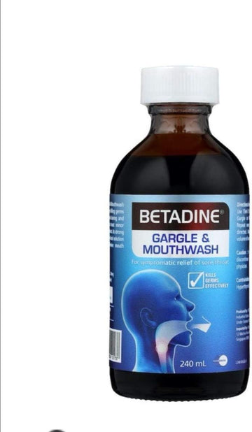 M# Betadine Gargle Mouth Wash 240 refreshingly,Mouth Wound