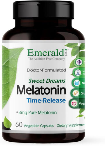 Emerald Labs Melatonin Time Release - Dietary Supplement For Healthy S