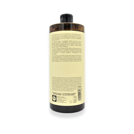 Linange Hydranourish Shampoo with Milk, Keratin, and Olive Oil - Hydrating and Nourishing Shampoo for Dry and Frizzy Hair, 965ml / 32.6