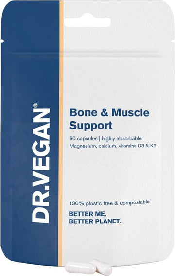 Dr.Vegan Bone & Muscle Support | 60 Vegan Capsules | Two-A-Day - 30 Da69 Grams