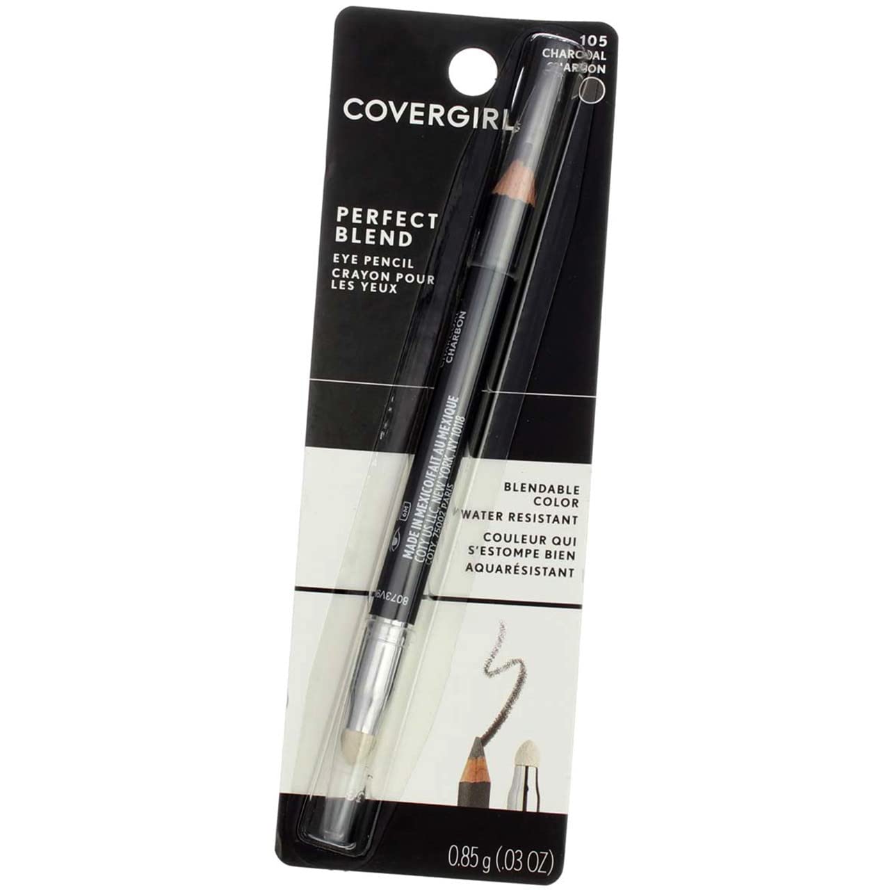 CoverGirl Perfect Blend Eye Pencil, Charcoal [105], 0.03