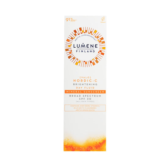Lumene Nordic-C Radiance ash Day uid Sun Protection - SPF 30 Zinc Oxide Mineral Sunscreen with Vitamin C - Face Sunscreen for All Skin Types (50mL)