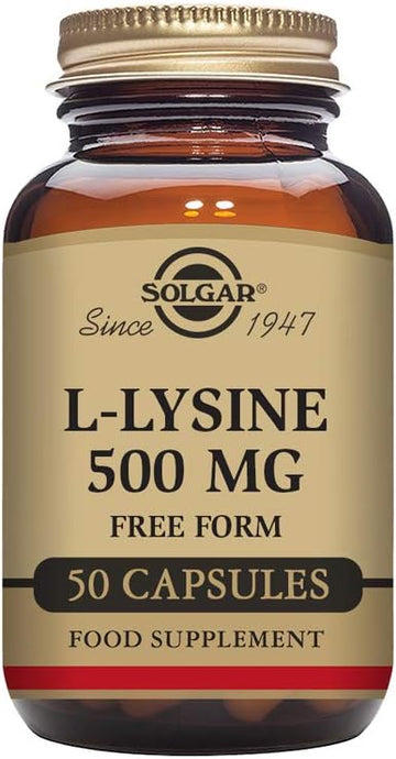 Solgar L-Lysine 500 mg, 50 Vegetable Capsules