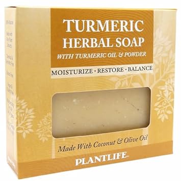Plantlife Turmeric Bar Soap - Moisturizing and Soothing Soap for Your Skin - Hand Crafted Using Plant-Based Ingredients - Made in California 4.5 Bar