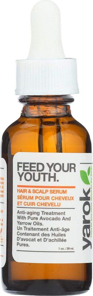 Yarok Feed Your Youth Organic Hair & Scalp Serum, 1, Made from Bitter Orange, Ylang Ylang, and Coconut Oil, 100% Vegan, Free from Gluten, Sulfate, Alcohol & Paraben, Cruelty-Free