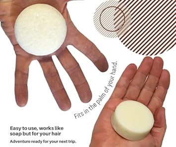 SpiraLeaf Shampoo Bar & Conditioner Bar Set, PEPPERMINT Pure Essential Oils, Light Scent, Limited Ingredients, Concentrated Formula, Made USA, Zero Waste, Color-Fragrance Free, Travel Ready