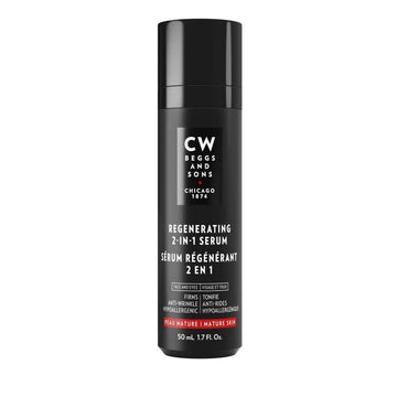 CW Beggs Regenerating 2-in-1 Serum for Men, Mature Skin, Face and Eye Serum, Firming, Hypoallergenic, Fragrance-Free, Paraben-Free, Alcohol-Free, Mineral Oil-Free, Cruelty-Free, 1.7 .