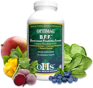 Optimal Health Systems Optimal Bff 90 Chewable Tablets (30 Servings). Raise Nitric Oxide Levels, Better Oxygen Flow, Imp