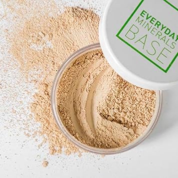 Everyday Minerals Base | Beige 3N Semi-Matte Base (formerly fairly light) Mineral Powder Foundation | for Neutral Tones and Normal Skin Type | Vegan, Cruelty Free |