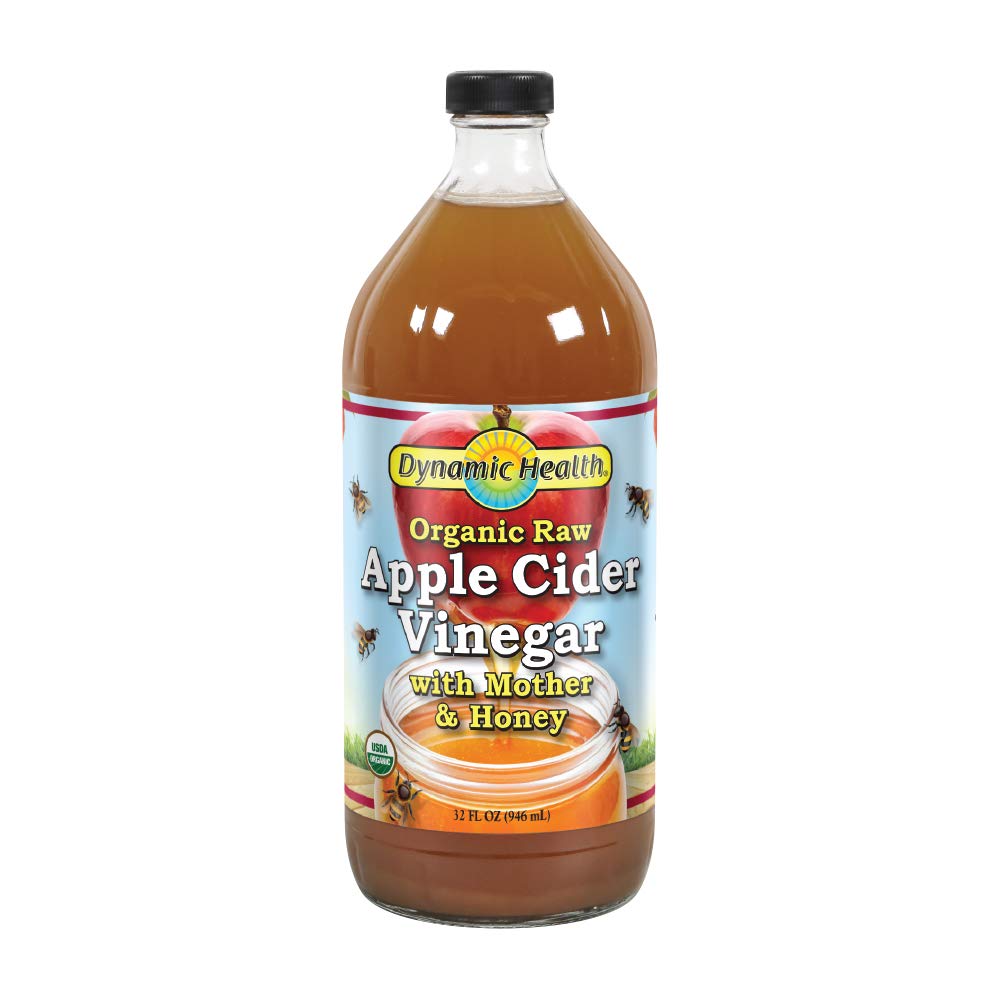 Dynamic Health Organic Raw Apple Cider Vinegar With Mother & Honey | V3.25 Pounds