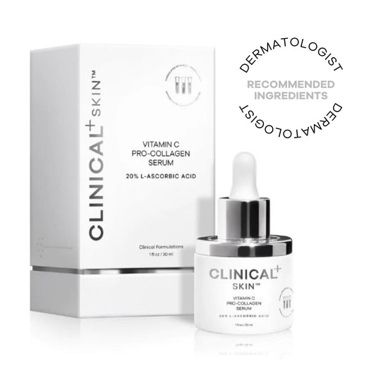 Clinical Skin Vitamin C Pro-Collagen Serum, Vitamin E, Anti-Aging, Skin Brightening Formula, For Soft Luminous Skin, for Fine Lines and Wrinkles