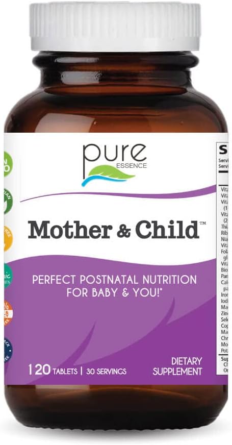 Pure Essence Mother And Child Postnatal Vitamins With Whole Foods, Sup
