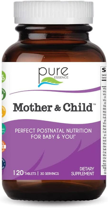 Pure Essence Mother And Child Postnatal Vitamins With Whole Foods, Sup