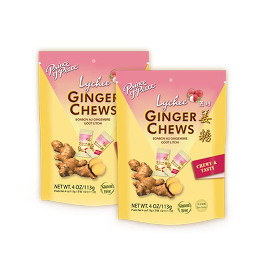Prince of Peace Ginger Chews with Lychee, 4 oz. – Candied Gi