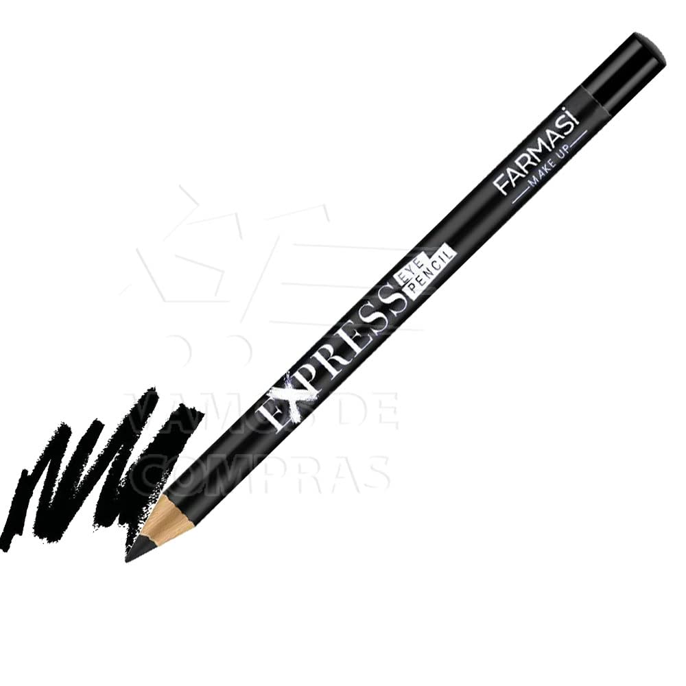 FARMASI Express Eye Pencil, Soft Tissue, Long Lasting, Highly Pigmented, Eye Makeup, Sharpenable Pencil, 0.04  / 1.14 g (Black)