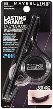 Maybelline New York Eye Studio Lasting Drama Gel Eyeliner, Eggplant 956, 0.106