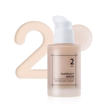 numbuzin No.2 Protein 43% Creamy Serum | Core Protein Complex, Oat Protein, Ceramide, Panthenol, Skin Barrier Strengthening, Tighten Loose Skin | Korean Skin Care for Face, 1.69