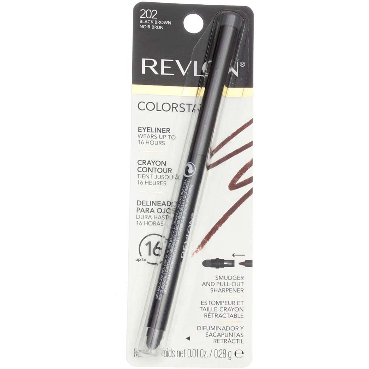Revlon ColorStay Eyeliner Pencil, Black Brown [202], 0.01  (Pack of 5)