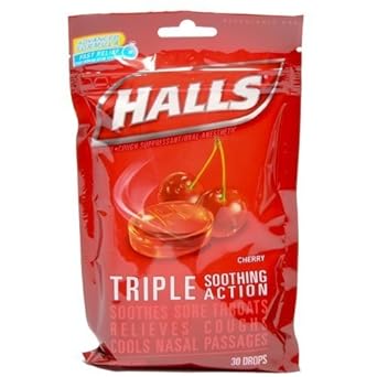 Halls Menthol Cherry Flavor 30 Drops : Health & Household