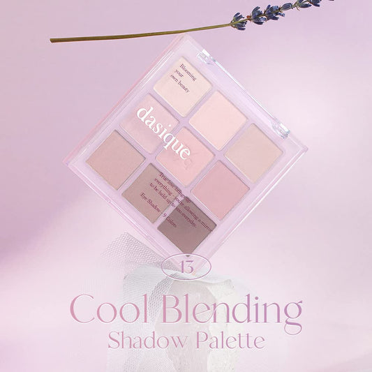 dasique Shadow Palette #13 Cool Blending l Vegan, Cruelty-Free l 9 Blendable Shades in Smooth Matte Finish