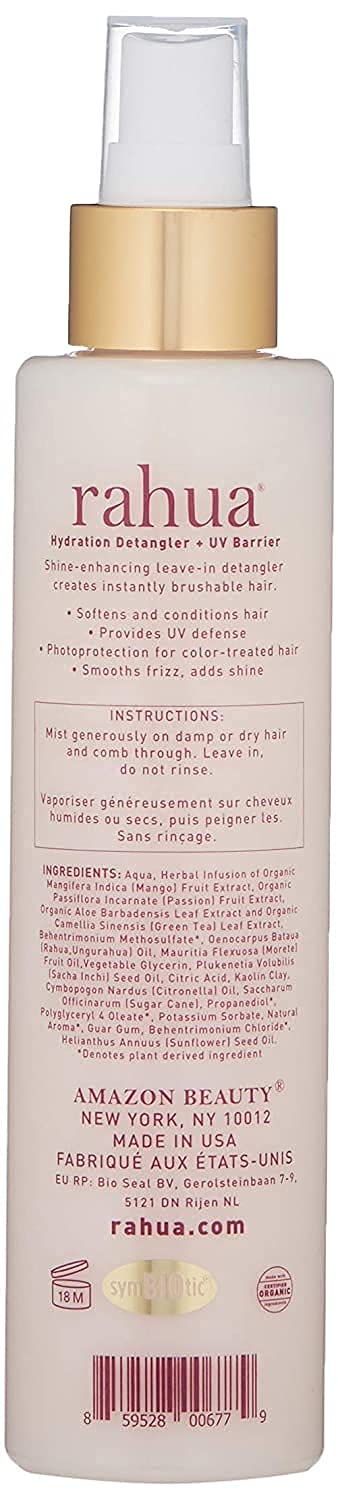 Rahua Hydration Detangler + UV Barrier, 6.5  , Moisturizing Formula Softens Hair, Smooths Frizz, Prevents Breakage and Damage, Creates Instantly Brushable Hair, Best for All Hair Types