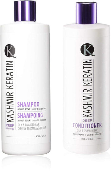 Kashmir Keratin Deep 3 Technology Shampoo & Conditioner Set 16.9  each