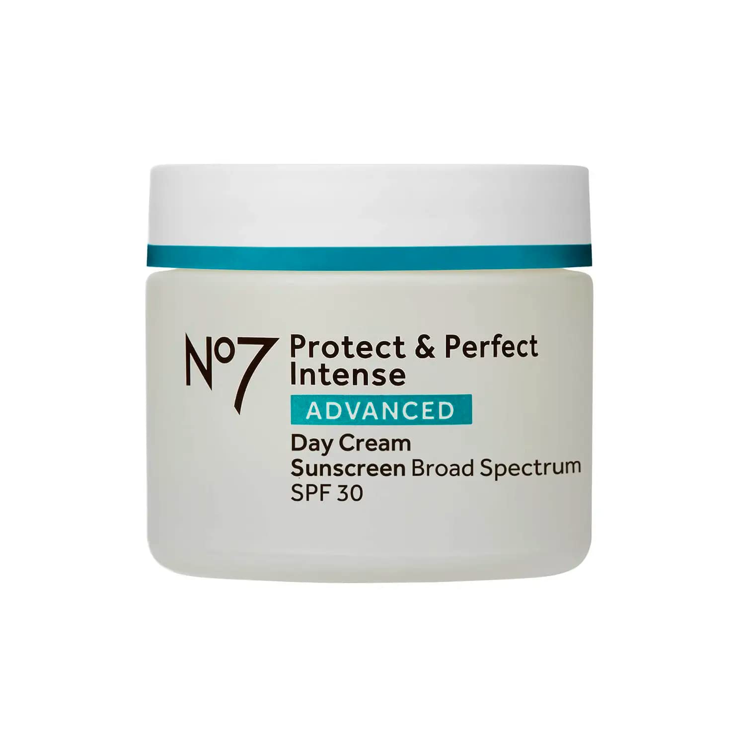 No7 Protect & Perfect Intense Advanced Day Cream SPF 30 - Anti-Aging Facial Moisturizer with Anti-Wrinkle Technology - Hydrating Hyaluronic Acid Cream for Radiant Youthful Skin (50)