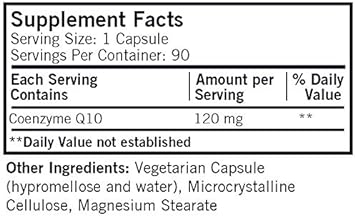 Coenzyme Q10 120 mg Capsules - Hypo - 90 ct