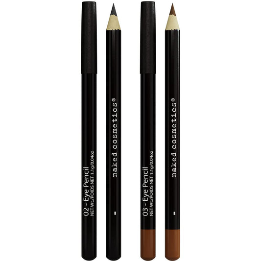 Black Eyeliner Pencil and Brown Eyeliner Pencil Makeup Set - Smooth Glide and Long Lasting Eye Liners - Smudgeproof and Waterproof Eyeliner - Precise and Fade-Proof Eyeliners Set of Two