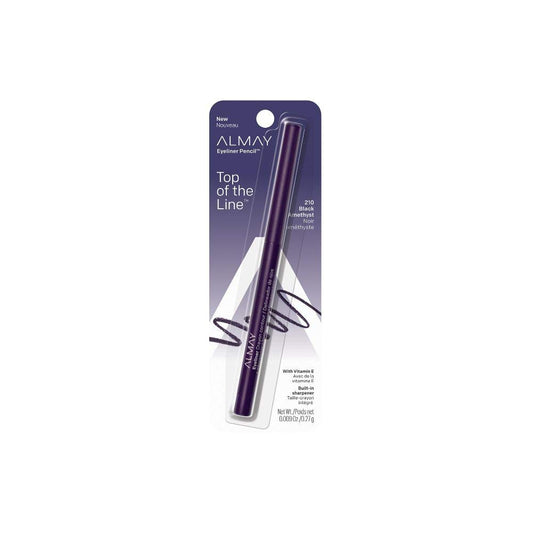 Almay Eyeliner Pencil, Hypoallergenic, Cruelty Free, Oil Free-Fragrance Free, Ophthalmologist Tested, Long Wearing and Water Resistant, with Built in Sharpener, Black Amethyst, 0.01