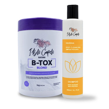 I Belli Capelli Ravenna Kit Blond Btox 1/35.02  + Anti-residue Shampoo Deep Cleansing 300/10.1 .