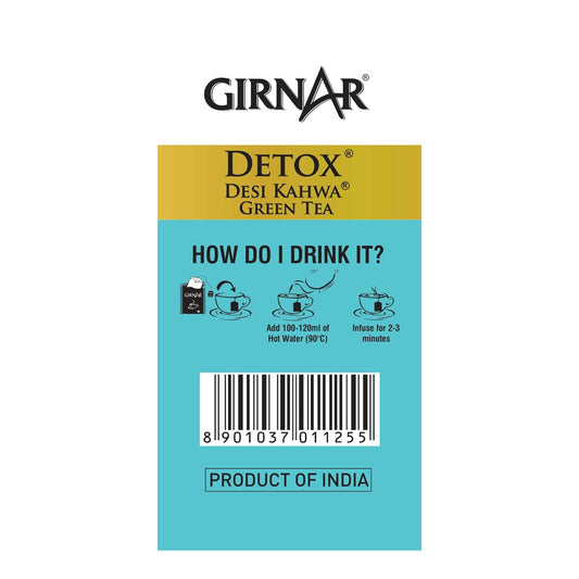 Girnar Detox Green Tea, (36 Teabags)