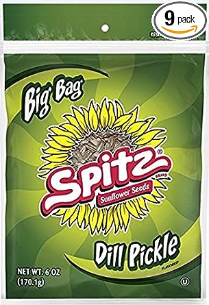 Spitz Dill Pickle Sunflower Seeds,  (Pack of 9)