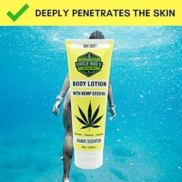 Hemp Cream Uncle Bud's Hemp Body Moisturize & Nourish Skin Made from Pure Hemp Seed Oil