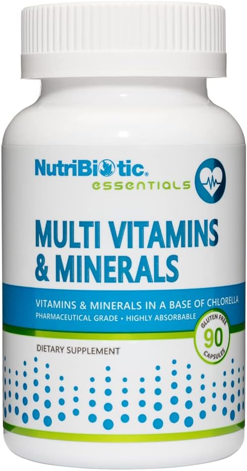 NutriBiotic? Multi Vitamins & Minerals, 90 Ct Capsules (Formerly Hypoallergenic Multiple) | 72 Pure Trace Elements in a Base of Chlorella | Pharmaceutical-Grade & Highly Absorbable | Gluten Free