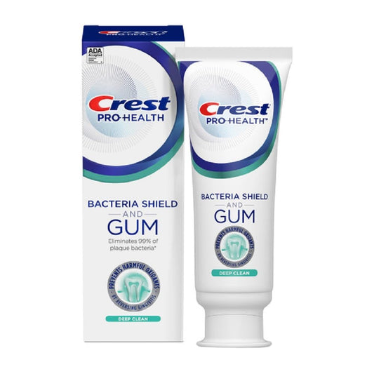 Crest Bacteria Shield & Gum Anticavity uoride Toothpaste, Deep Clean, 4.1