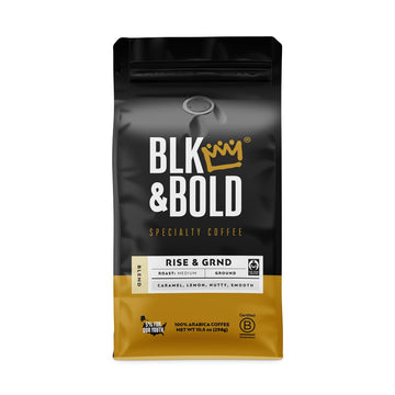 BLK & Bold | Rise & GRND Coffee Blend | Fair Trade Certified | Medium Roast | Ground Coffee | bag