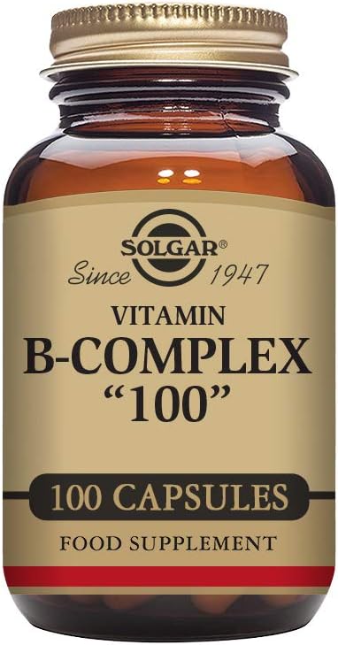 Solgar B-Complex "100", 100 Vegetable Capsules - Heart Health - Nervou