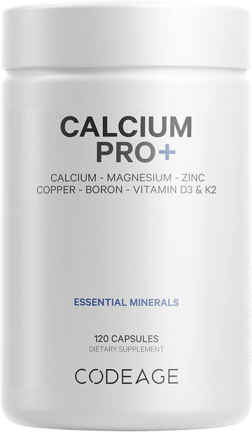 Codeage Calcium 500mg Supplement + Magnesium Zinc Copper Boron - Eleme