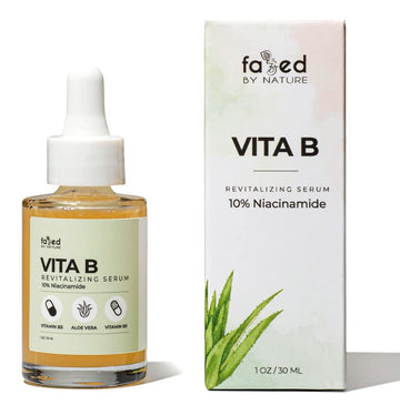 Niacinamide Serum for Face Vita B by Fazed by Nature 10% Niacinamide Revitalizing Serum For Face with Panthenol, Allantoin, Aloe Vera- Helps with Dark Spot Remover, Pore Minimizer, reduce Fine Lines and Wrinkles, Barrier Repair For Dry and Oily Skin