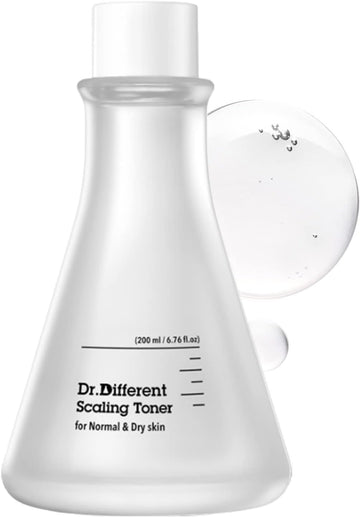 Dr.Different Scaling Toner (for Normal & Dry Skin) 200 (6.76 ..) - PHA Exfoliating Astringen t, PH Balancing Hypoallergenic Hydrating Boosting Skin Care FF