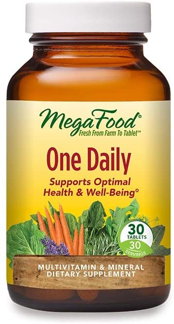 MegaFood One Daily - Supports Overall Health - Multivitamin with B Vitamins and Food Blend - Gluten-Free, Vegetarian, and Made Without Dairy - 30 Tabs
