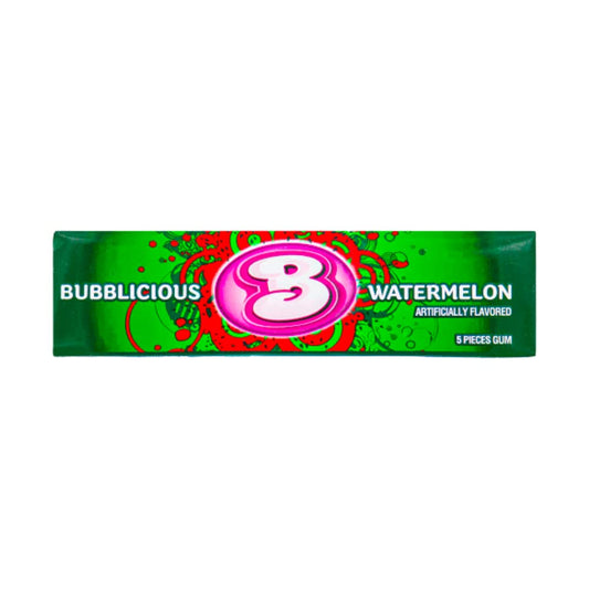 Bubblicious Watermelon Wave Bubble Gum 18 packs (5ct per pac